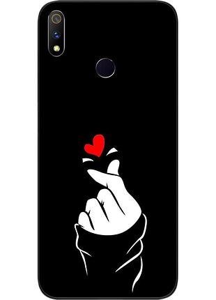 Силиконовый чехол для realme 3 pro с картинкой рука