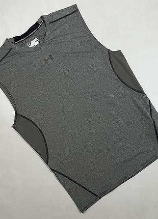 Компресійна майка under armour heatgear compression sl (артикул 1257469) сіра 2xl xxl