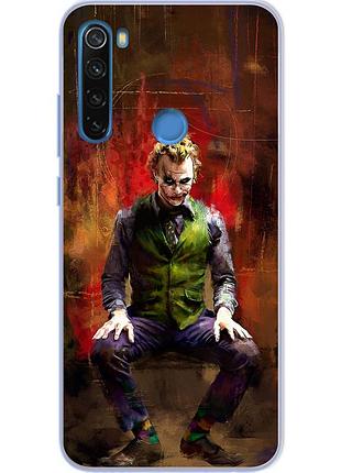 Силиконовый чехол для xiaomi redmi note 8 с картинкой джокер