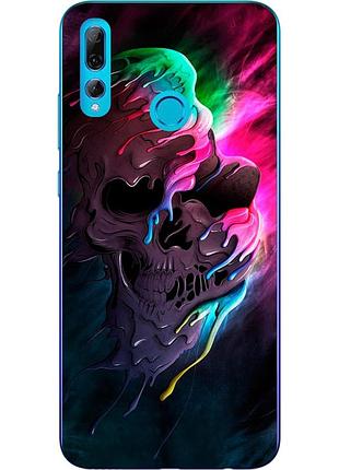 Чехол силиконовый для huawei p smart plus 2019 с картинкой череп