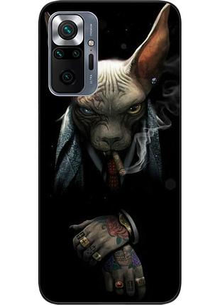 Силіконовий чохол для xiaomi redmi note 10 pro з картинкою кіт бос