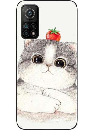 Силиконовый чехол для xiaomi mi 10t с картинкой котенок