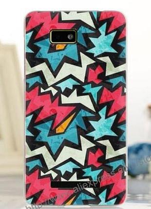 Силиконовый чехол накладка для htc desire 400 / one su t528w с картинкой комикс