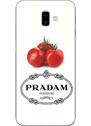 Антибрендовый силіконовий чохол для samsung galaxy j6 plus 2018 з картинкою pradam