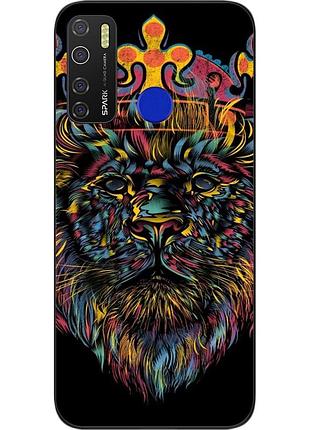 Силиконовый чехол для tecno spark 5 pro с картинкой король лев