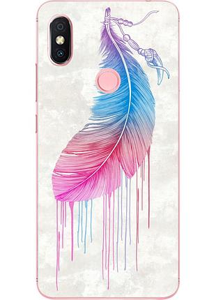 Оригинальный чехол накладка для xiaomi redmi s2 с картинкой перо