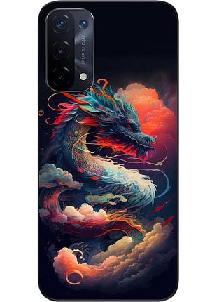 Силиконовый чехол бампер epik для oppo a54 5g с картинкой дракон в облаках