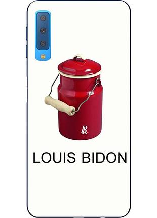 Антибрендовый силіконовий чохол для samsung a750f galaxy a7 2018 з картинкою louis bidon