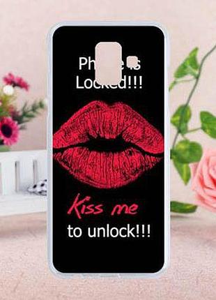 Tpu чехол бампер з картинкою для samsung a600f galaxy a6-2018 kiss me