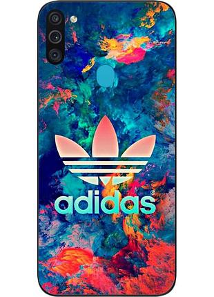 Силиконовый чехол для samsung a11 galaxy a115f с картинкой adidas