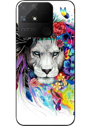 Силіконовий чохол epik для realme narzo 50a з картинкою лев