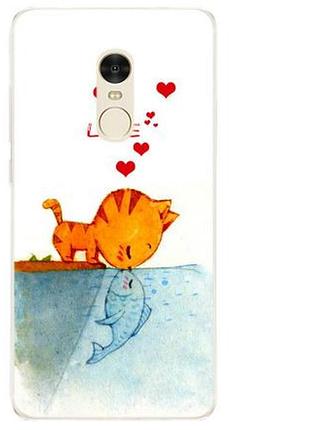 Ексклюзивний бампер для xiaomi redmi note 4 з малюнком дівчина 7