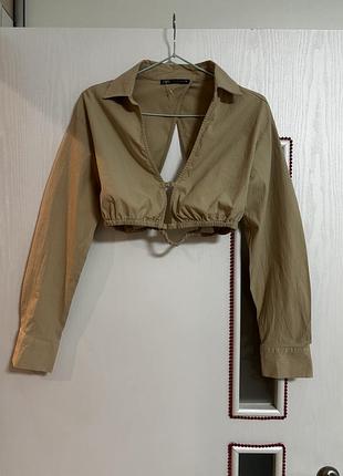 Сорочка топ zara zara вкорочена