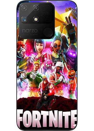 Силиконовый чехол epik для realme narzo 50a с картинкой игра фортнайт