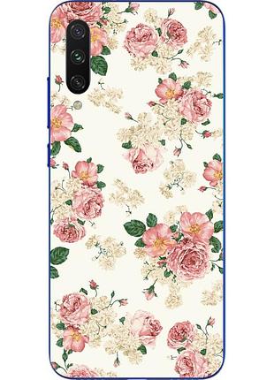Чехол силиконовый для xiaomi mi a3 с картинкой розочки