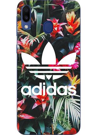 Силиконовый чехол с рисунком для samsung galaxy m20 adidas
