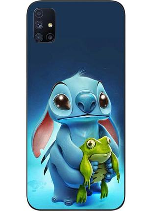 Силиконовый чехол бампер для samsung m51 galaxy m515f с картинкой стич
