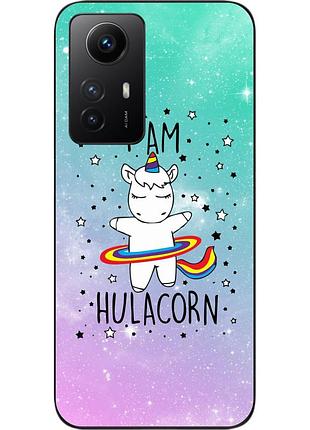 Силиконовый чехол для xiaomi redmi note 12s с картинкой единорог