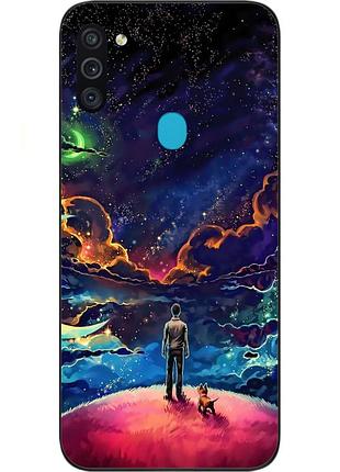 Чохол силіконовий для samsung m11 galaxy m115f з картинкою всесвіт