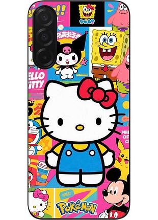 Бампер силиконовый чехол epik для samsung galaxy a57 с принтом мультяшная вселенная hello kitty