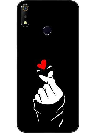 Силиконовый чехол для realme 3 с картинкой рука