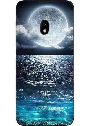 Чехол силиконовый для samsung j7 2017 galaxy j730 с картинкой луна