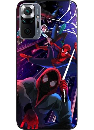 Силиконовый чехол epik для xiaomi redmi note 10 pro с картинкой паук через вселенные
