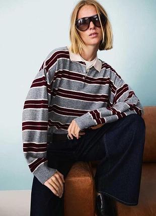 Оверсайз светр-поло bershka, 28 % вовни