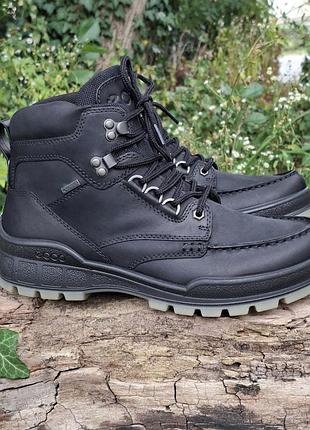 Чоловічі чорні черевики ecco track 25 m gore-tex, 40р, 41р.