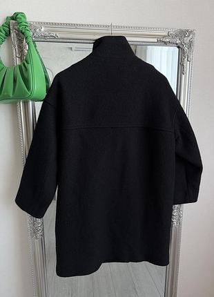 Cos funnel-neck boiled-wool coat 8