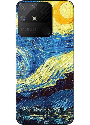 Оригинальный чехол epik для realme narzo 50a с картинкой лунная ночь