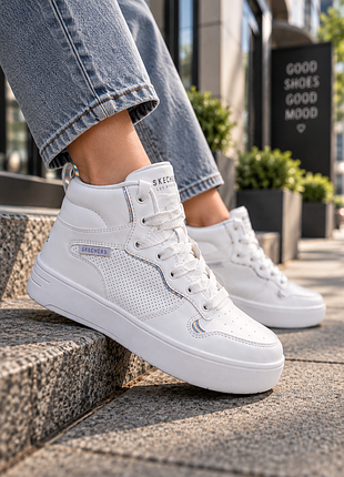 Высокие кроссовки skechers street los angeles 33, 34, 35 - стильная трендовая модель