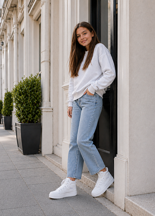 Высокие кроссовки skechers street los angeles 33, 34, 35 - стильная трендовая модель 3
