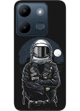Силиконовый чехол бампер epik для infinix smart 7 с картинкой космонавт и луна