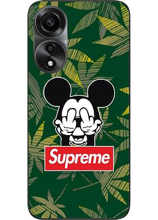 Оригинальный чехол epik для oppo a78 4g с картинкой микки supreme