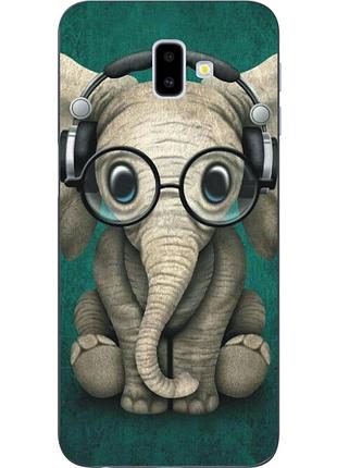Бампер силіконовий чохол для samsung galaxy j6 plus 2018 з картинкою слоненя