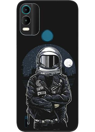 Силиконовый чехол бампер epik для nokia с21 plus с картинкой космонавт и луна