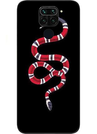 Силиконовый чехол для xiaomi redmi note 9 с картинкой змея
