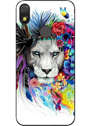 Силіконовий чохол для tecno pop 3 з картинкою лев