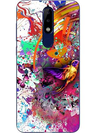 Силіконовий чохол бампер для nokia 5.1 2018 з картинкою креатив