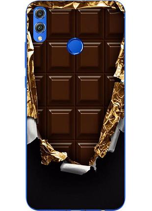 Бампер силиконовый чехол для huawei honor 8x с картинкой шоколад