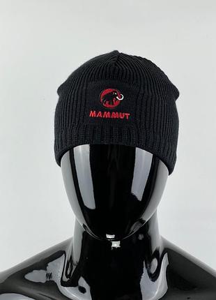 Mammut тепла зимова шапка біні із суміші вовни утеплена флісом