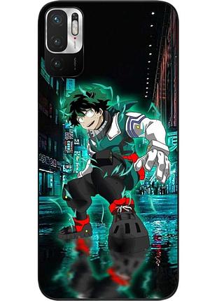 Силіконовий чохол бампер epik для xiaomi redmi note 10 5g з картинкою izuku midoriya
