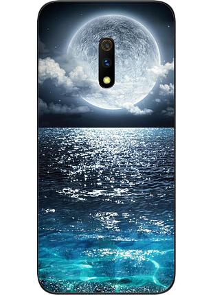 Чохол силіконовий для realme x з картинкою місяць