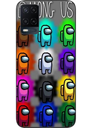 Силиконовый чехол с картинкой для oppo a54 among us яркий среди нас