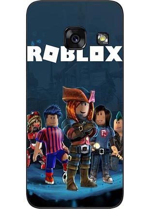 Бампер силиконовый чехол для samsung a7 2017 galaxy a720 с картинкой roblox