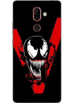 Силіконовий чохол бампер для nokia 7 plus з картинкою веном