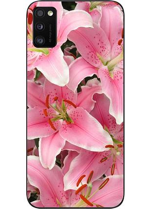 Силіконовий чохол для samsung a41 galaxy a415f з картинкою лілії