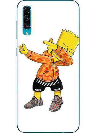 Силиконовый чехол с рисунком для samsung a30s galaxy a307f барт симпсон