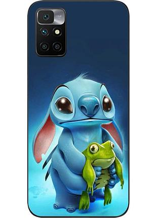 Силиконовый чехол бампер для xiaomi redmi 10 с картинкой стич